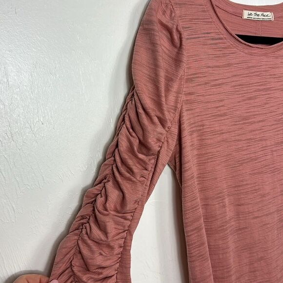 Free People We The Free Natasha Ruched Long Sleeve Top Size M - Picture 3 of 11